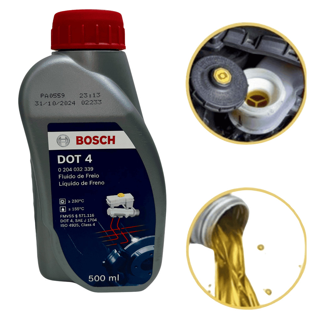 Fluido De Freio Dot 4 Bosch 500ml Original Para Carro E Moto