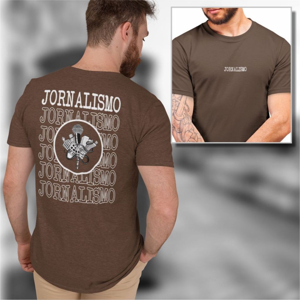 Camiseta Curso Jornalismo Camisa Masculina Jornalista 100% Algodão Manga Curta Varias Cores