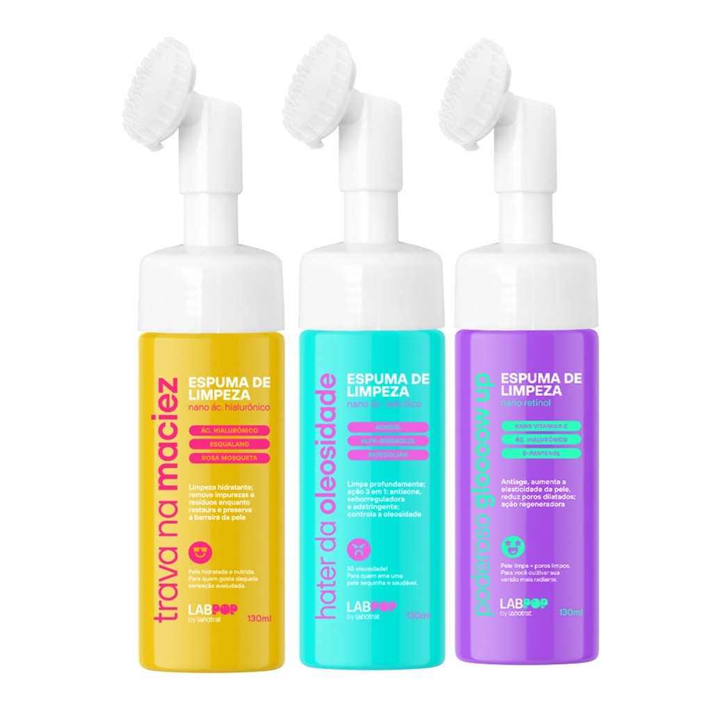 Espuma Limpeza Facial Pele Hidrata Maciez Labpop Labotrat em Oferta na Shopee
