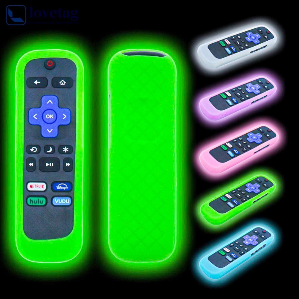 LOVETAG Caso Remoto TV Silicone Controlador Protetor Universal Substituição Manga Brilho Da Pele Para Roku Capa TCL H7I4