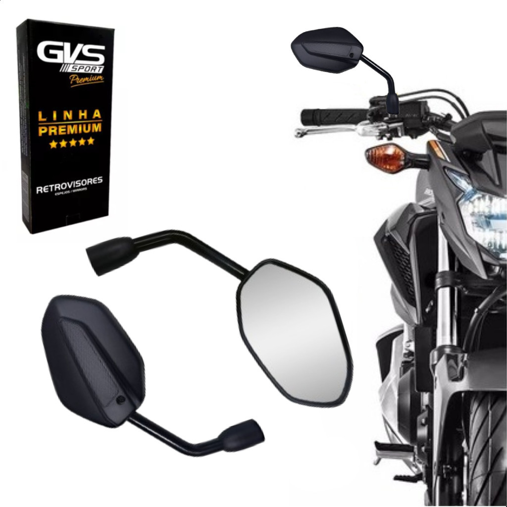 Retrovisor Gvs Modelo Sahara 300 Linha Premium Convexa em Oferta na Shopee