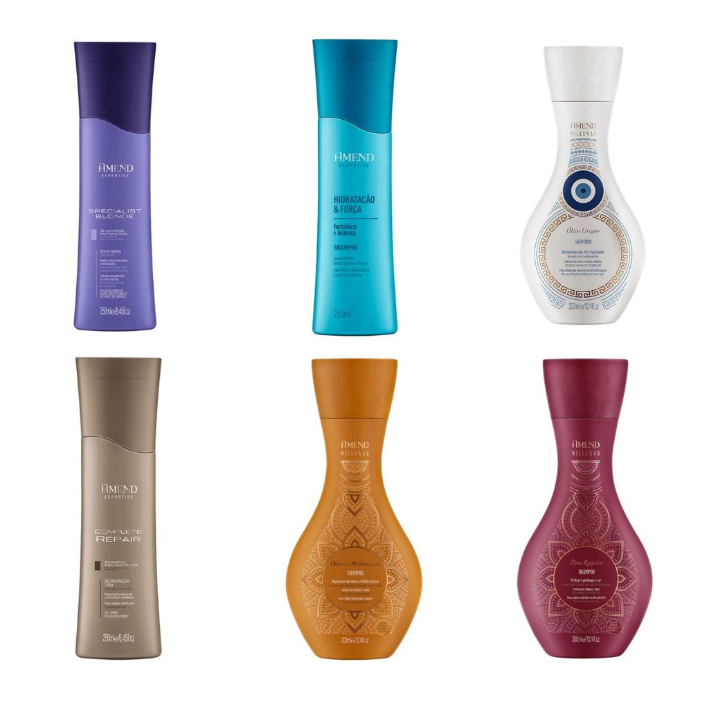 Shampoo Amend todos tipo de Cabelo Liso Cacheado hidratacao em Oferta na Shopee