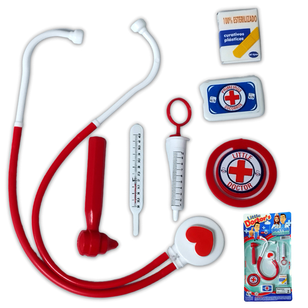 Kit Medico Doutor Brinquedo Infantil Estetoscópio Medica Set