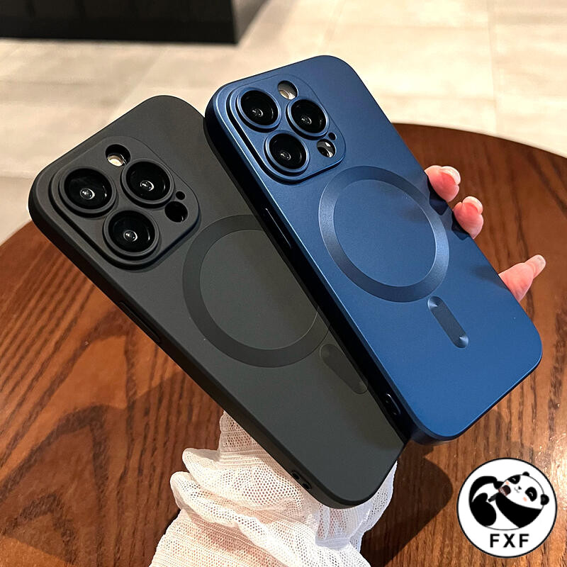 Magsafe Magnético Caso De Carregamento Sem Fio Para iPhone 17 16 15 14 13 12 11 Pro Max Silicone Macio Capa Traseira