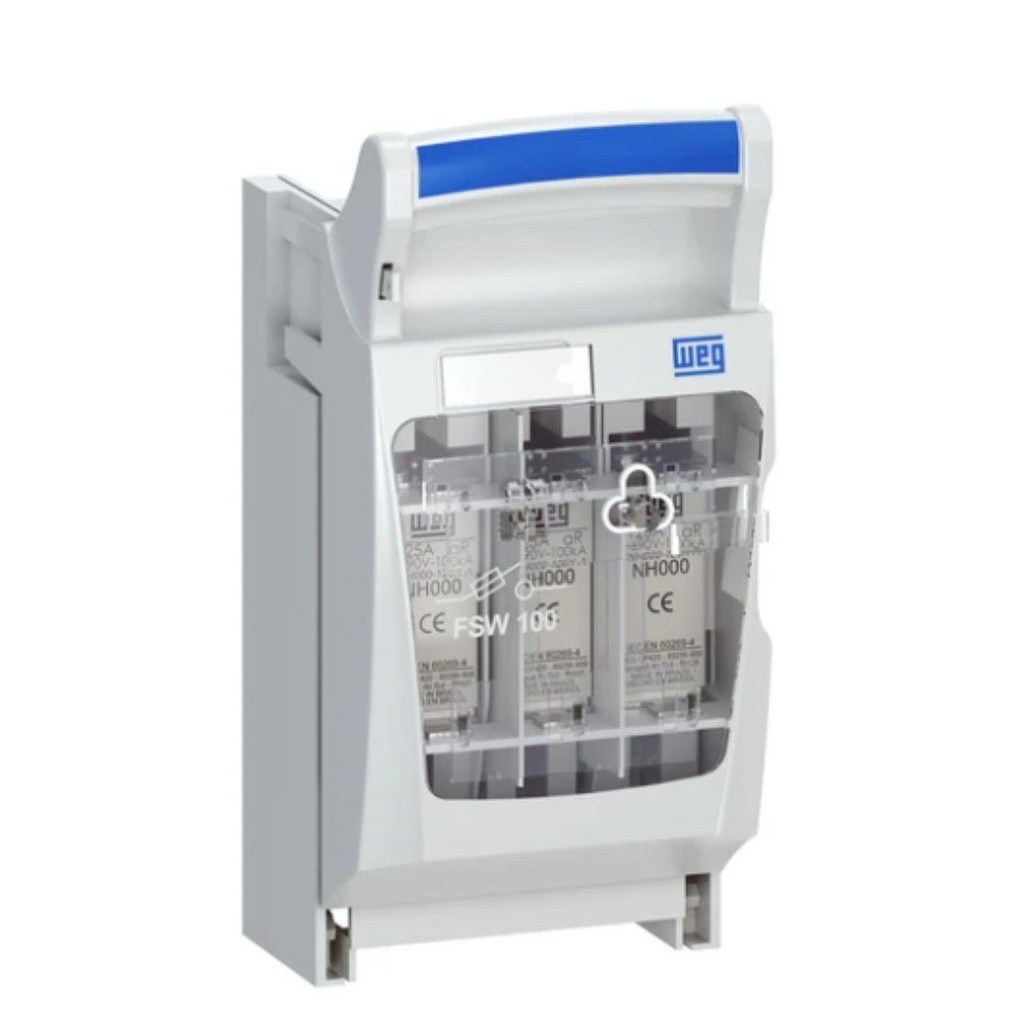 Chave Seccionadora Saca Fusível Fsw 100a Nh000 3p 690v 11884107 Weg Segurança Máquinas Maquinário