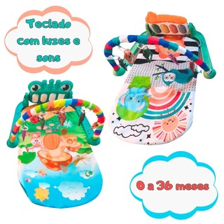 Tapete Infantil Interativo Piano Atividades Bebê Musical Luz e Móbile em Oferta na Shopee