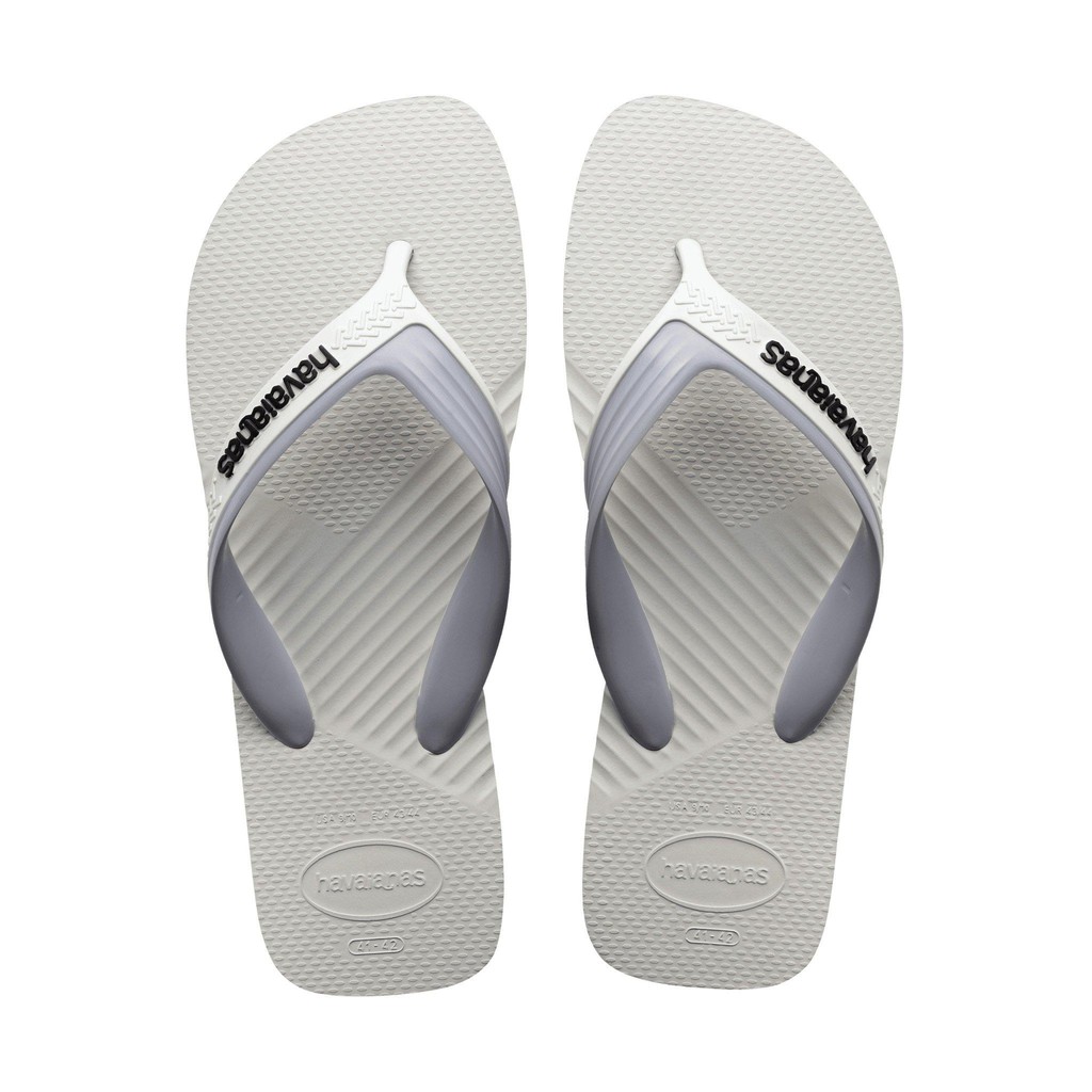Chinelo Havaianas Dual Branco Cinza