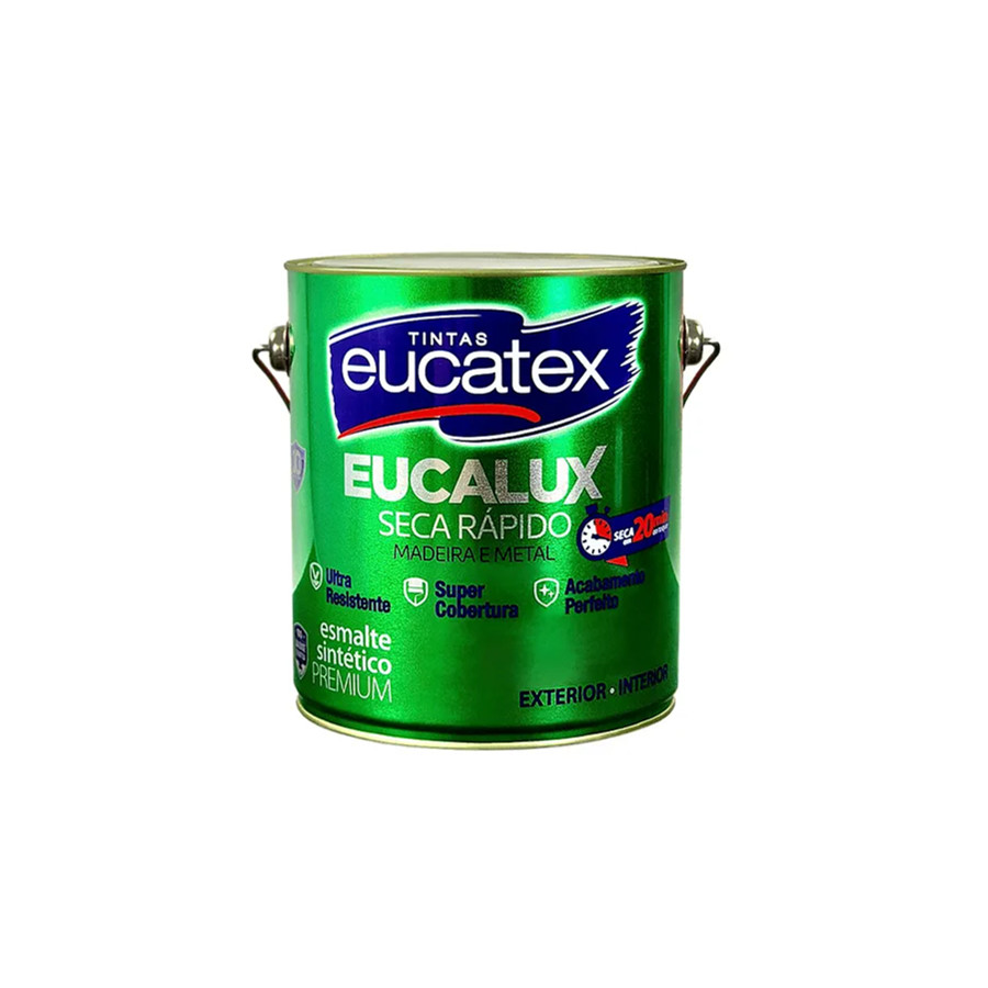 Tinta Esmalte Brilhante Eucalux Seca Ráp Premium Rosa 3,6 L