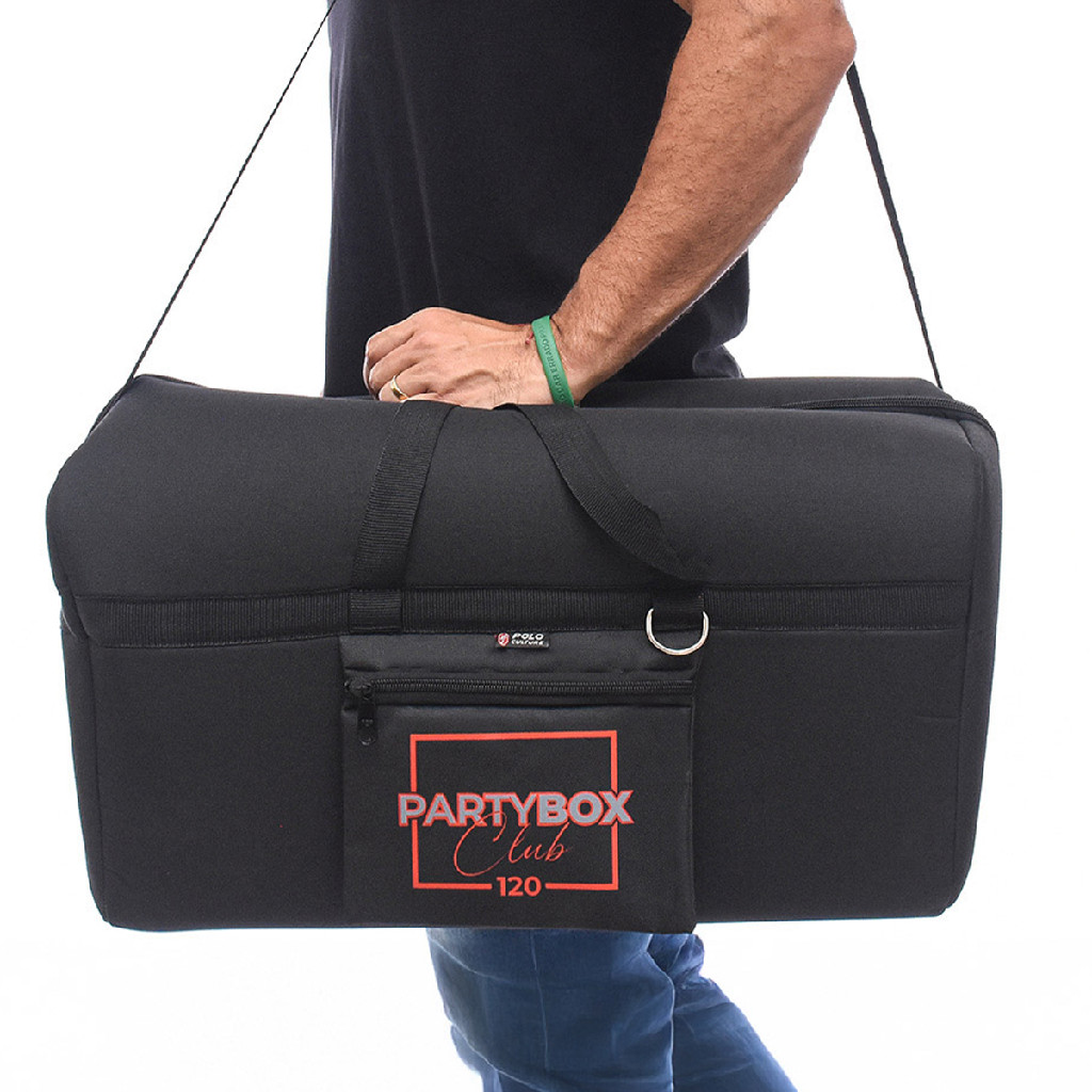Case Bolsa Bag Jbl Partybox Club 120 Capa Com Bolso A Prova D'Agua Resistente Acolchoada Impermeavel