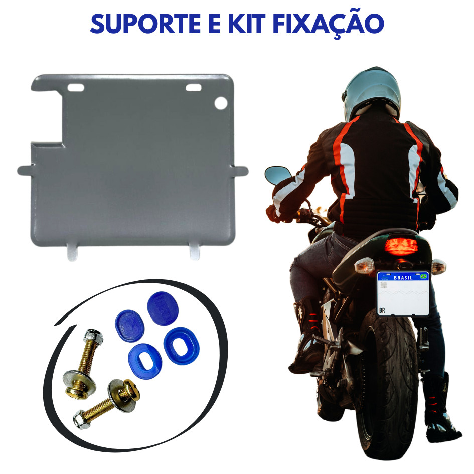 Suporte Protetor De Placa Moto Modelo Novo Ferro em Oferta na Shopee