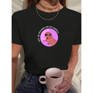 Camiseta Babylook Feminina Hoje Me Programei Pra Ser Simpatica Confortável Dia a Dia 100% Algodão em Oferta na Shopee