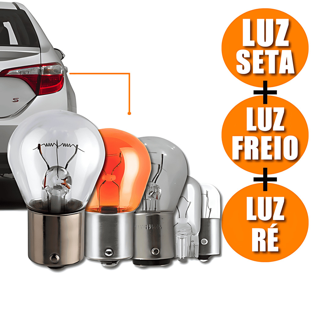 Kit Lâmpadas Lanterna Traseira Monza Opala Omega Kadett Chevette