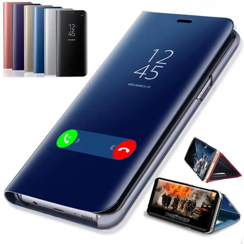 Capa Flip Espelhada Inteligente Luxuosa Para Samsung Galaxy S25 Ultra Plus Edge 5G Coque