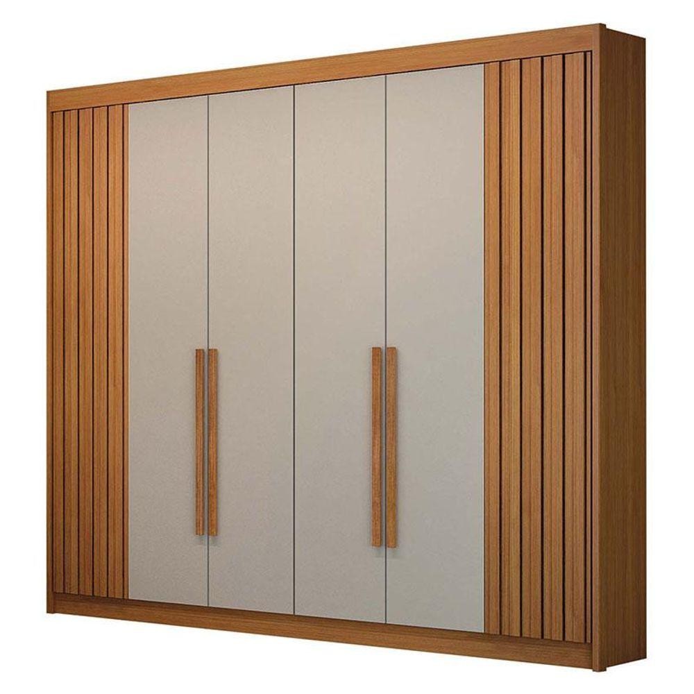 Guarda Roupa Casal 6 Portas São Carlos Cinamomo Off White - Leifer Móveis