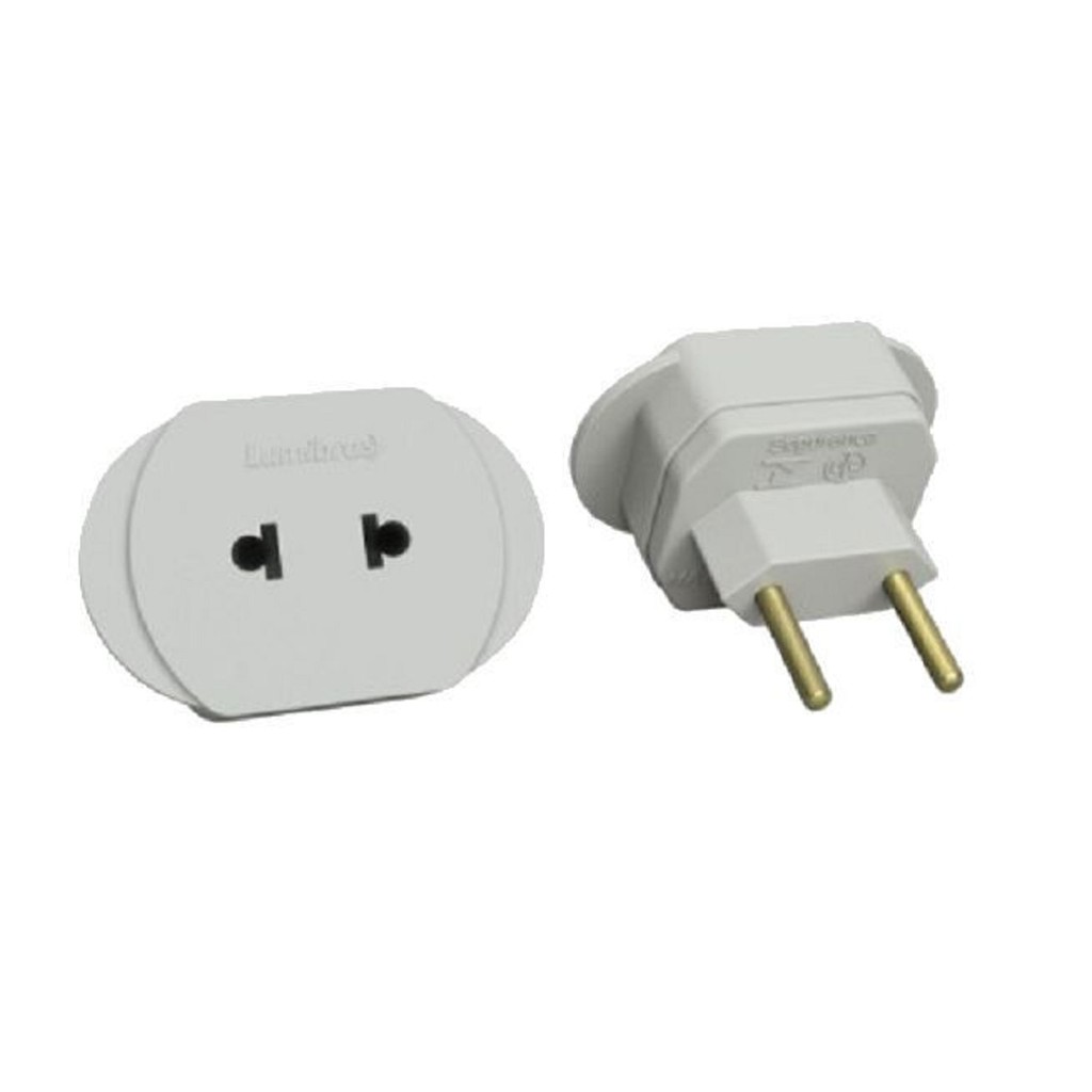Kit 5 Adaptador Tomada 2 Pinos Redondo 2 Pinos Universal Redondo/Chato 10A Cores Variadas InterNEED