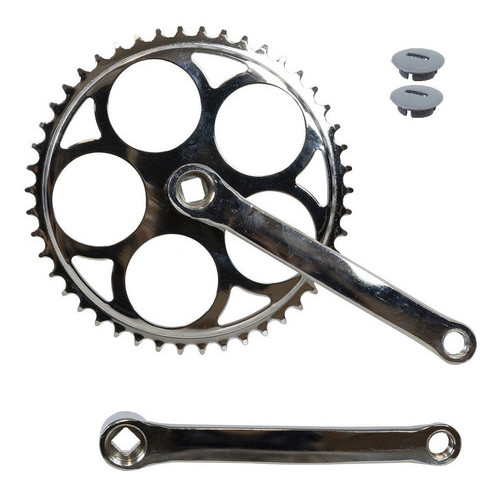 Pedivela Aço Cromado 170mm 46 Dentes Ponta Quadra De Bike em Oferta na Shopee