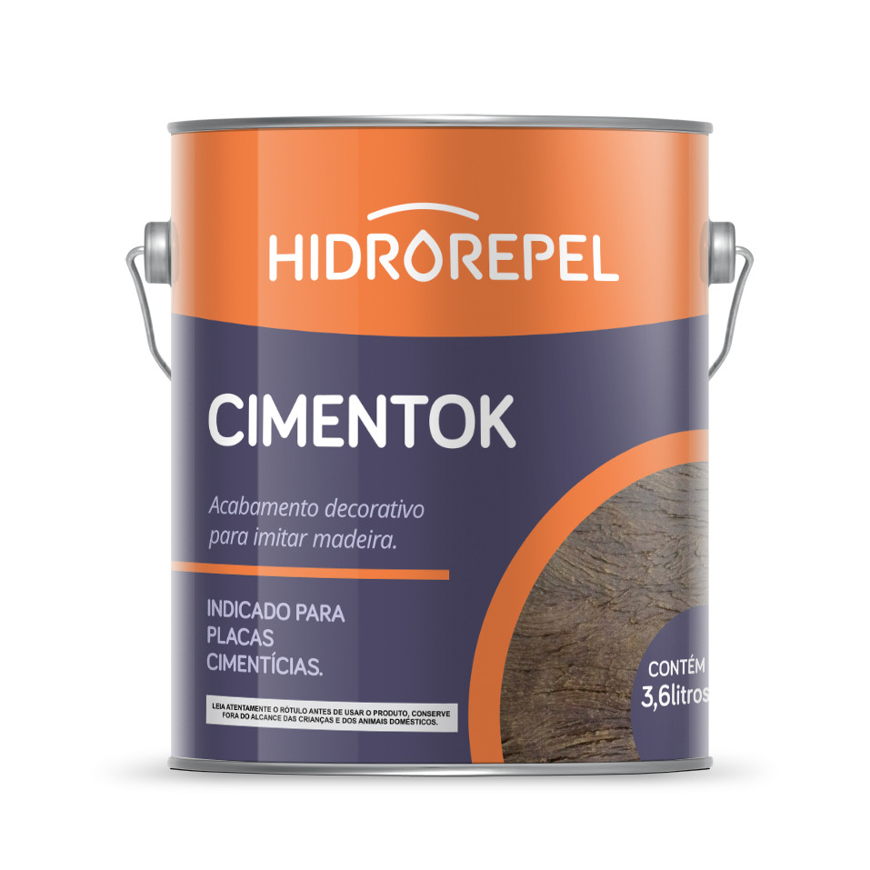 Cimentok Gel Envelhecedor Resina Imitar Madeira 3,6L Dormente Placa Cimentícia