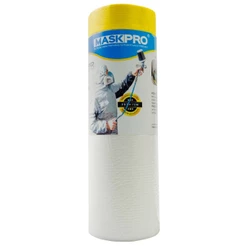 Filme Plástico Transparente MaskPro com Fita Crepe para Mascaramento - 1,2mts X 20mts
