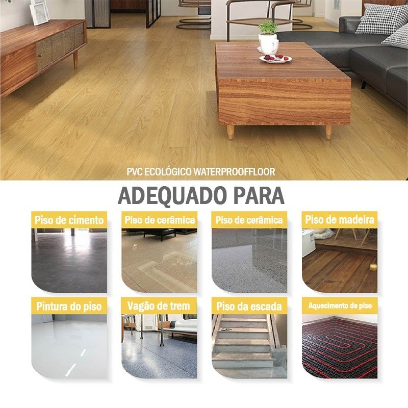 5㎡ Adesivo de Piso Madeira Moderno Antiderrapante Lavável 91,4x15,2cm vinílico em Oferta na Shopee