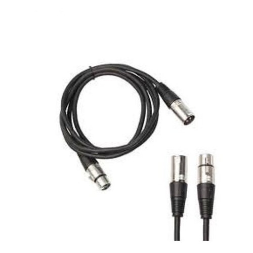 Kit C/ 2 Cabos Microfone Dmx X Xlr Canon Balanceado 50cm