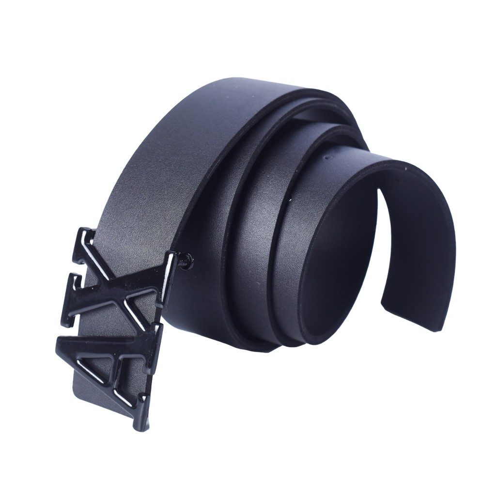Cinto de Couro Sintético Resistente Preto Premium Unissex Com Fivela em Metal Acompanha Caixa De Acrilíco