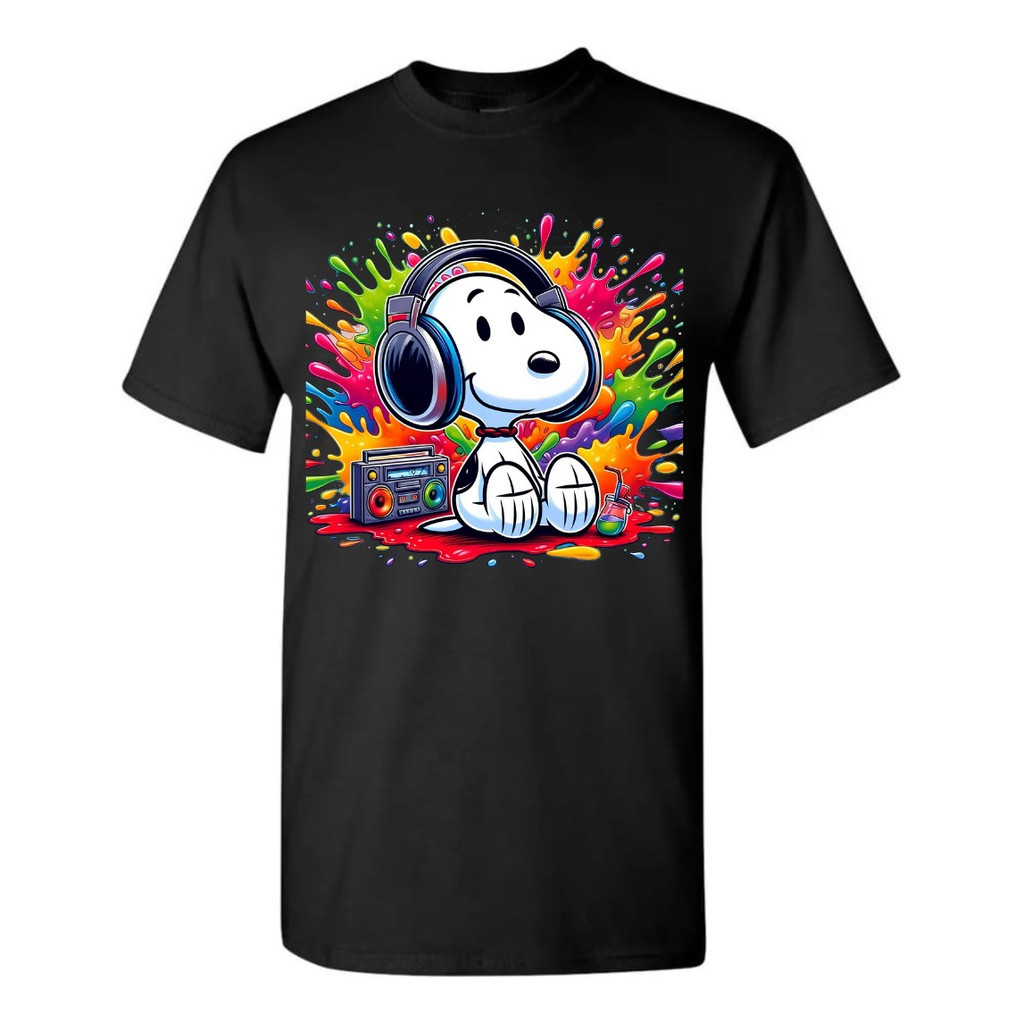 Camiseta 100%algodão-plus-adul-inf-snoopy Desenho Snoop