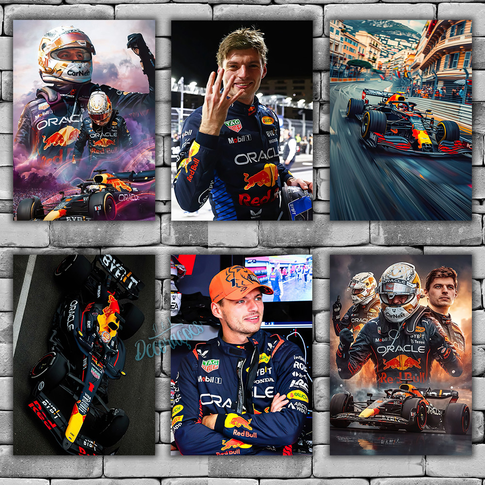 Placas Decorativas Quadros Max Verstappen 01 a 15 - Esportes F1 Fórmula 1 Corrida Carros em Oferta na Shopee