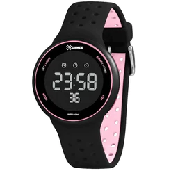 RELÓGIO X-WATCHES FEMININO DIGITAL PRETO/ROSA XFPPD096 PXPX