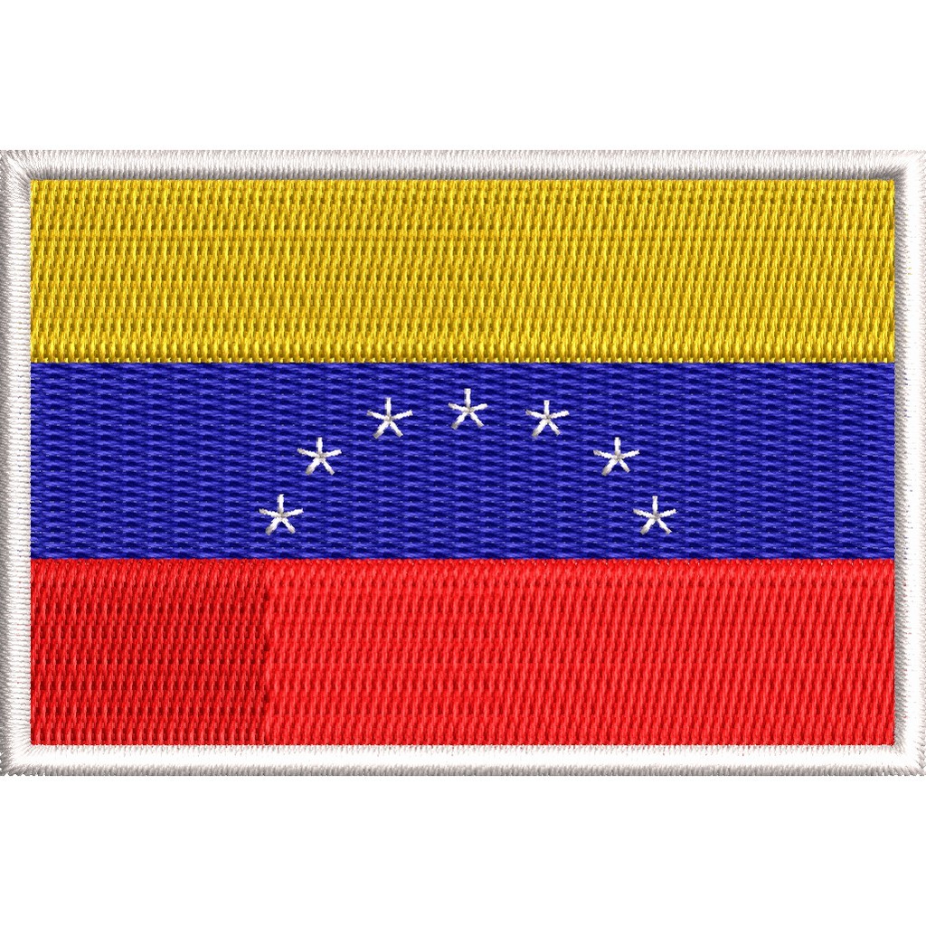Patch bordado Bandeira da Venezuela 7cmx5cm - Motociclista Motoqueiro Airsoft Militar