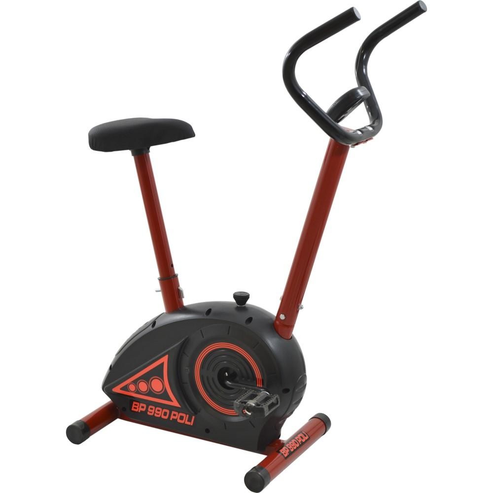 Bicicleta Ergométrica Vertical Polimet BP-990 Academia Residencial 5 Funções Cor Preto Vermelho