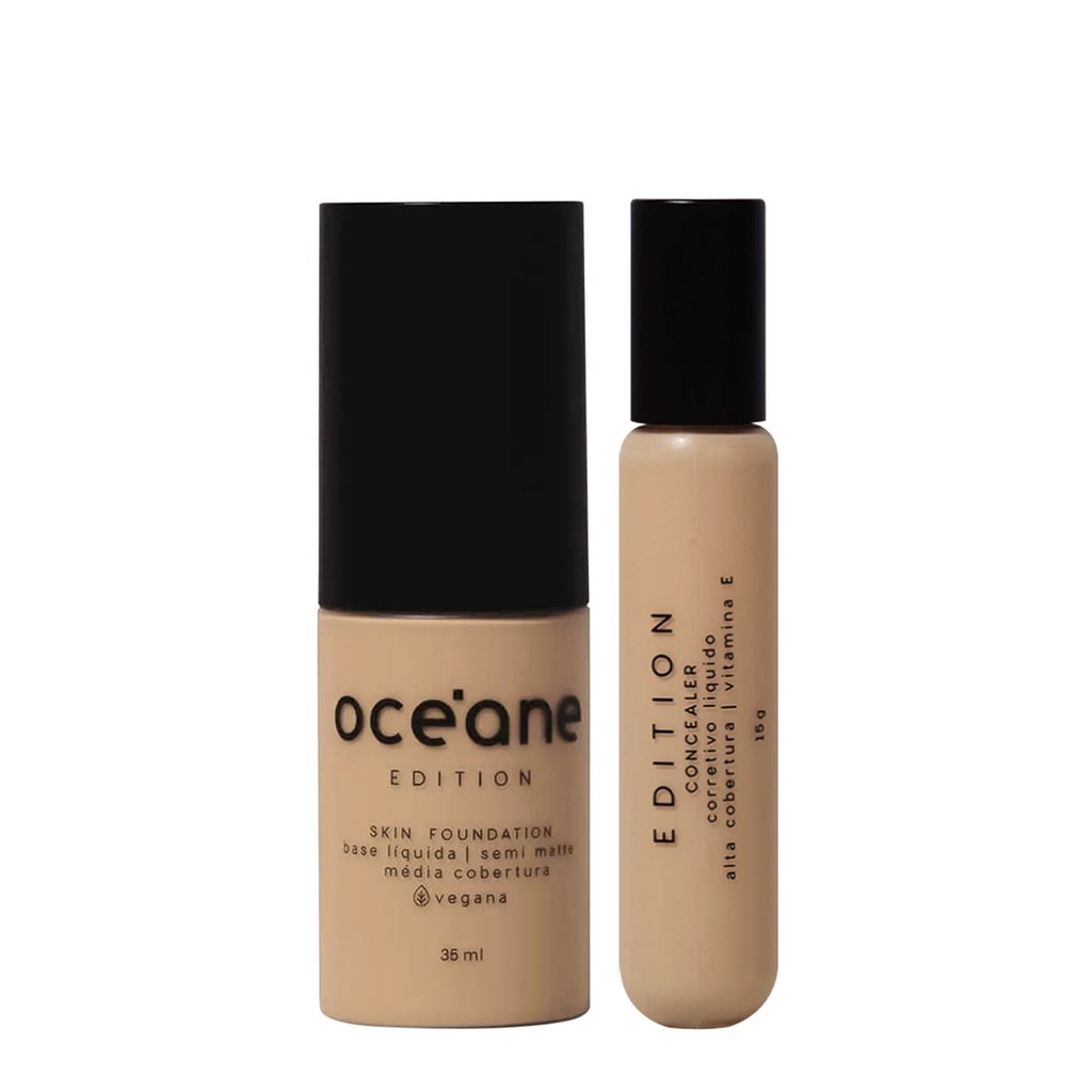 Kit Océane Skin Foundation 315M e Concealer Medium Light (2 produtos) em Oferta na Shopee