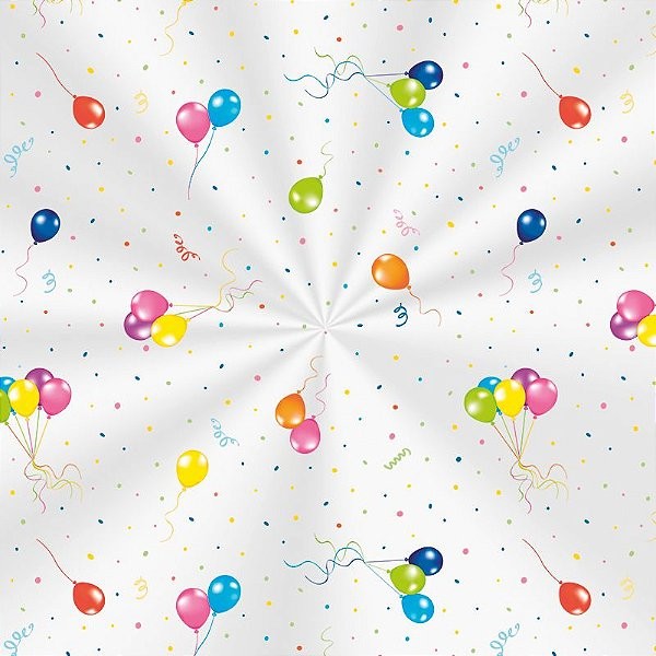 Saco Transparente Decorado Festa dos Balões - 10x14cm - 100 unidades - Cromus - Rizzo Embalagens