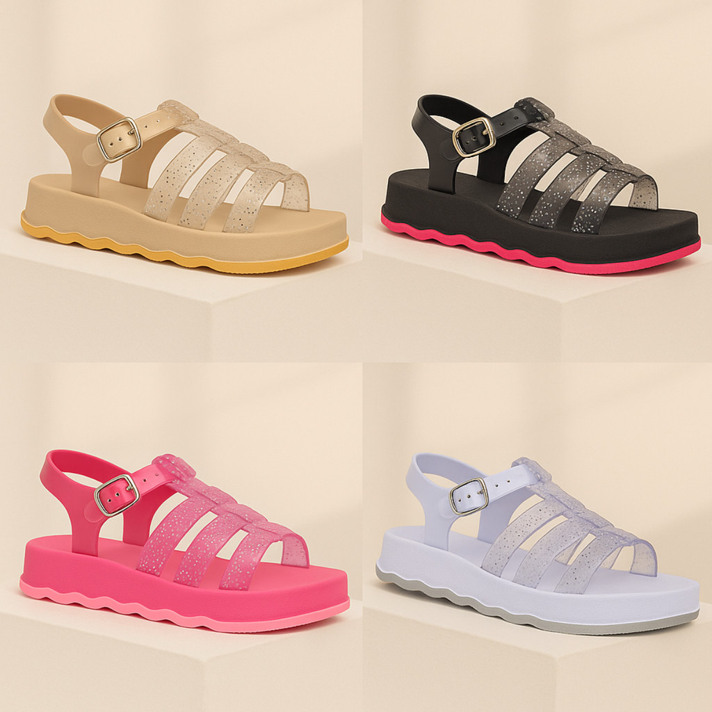 Sandália Infantil Feminina com Brilho Charmosa Elegante