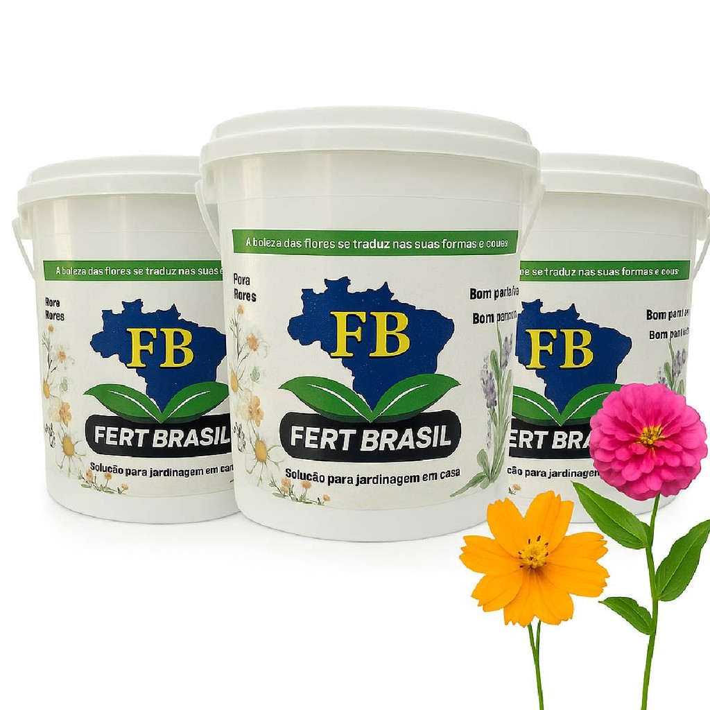 Adubo fertilizante para flores jardim 1,2Kg NPK+10 orgânico