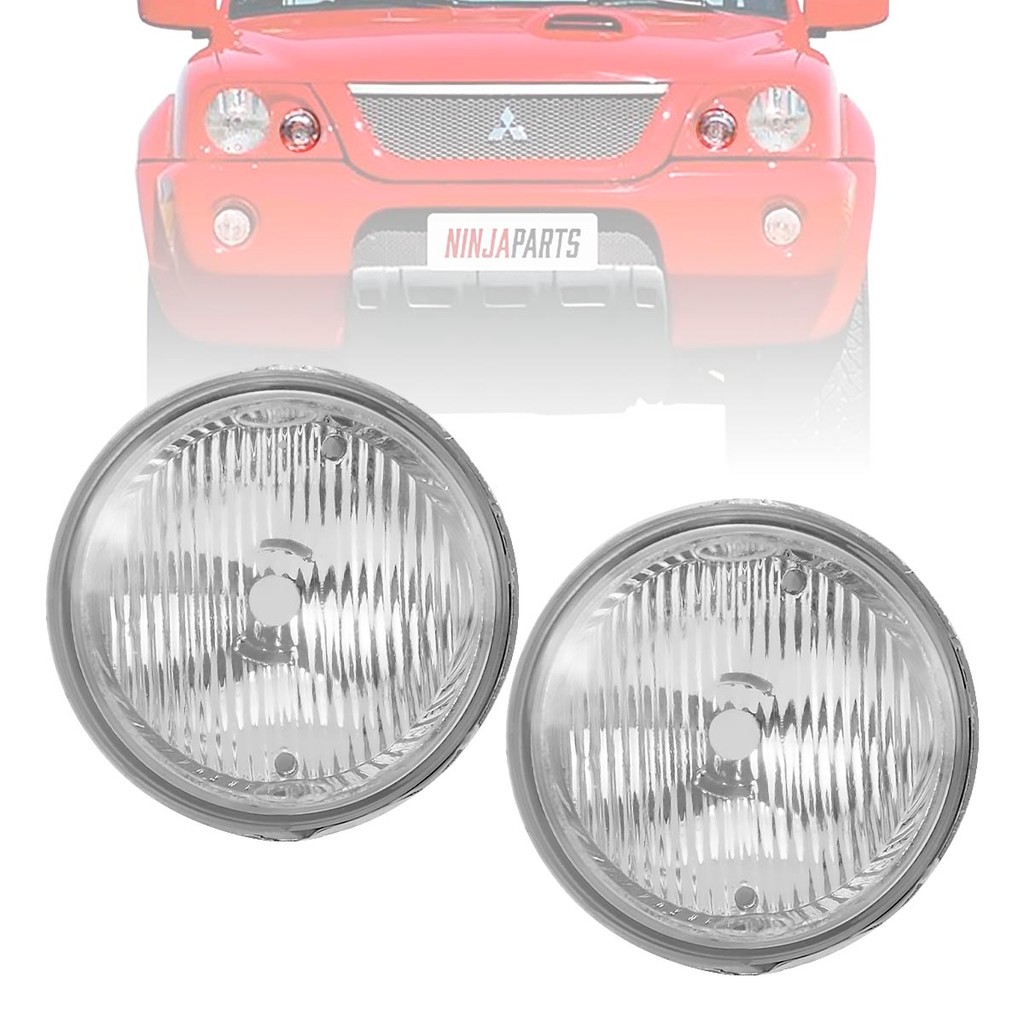 Par Bloco Farol Dianteiro Mitsubishi L200 Pajero Tr4 Luz Alta H1 118mm 4.3/4 12V 2004 A 2009