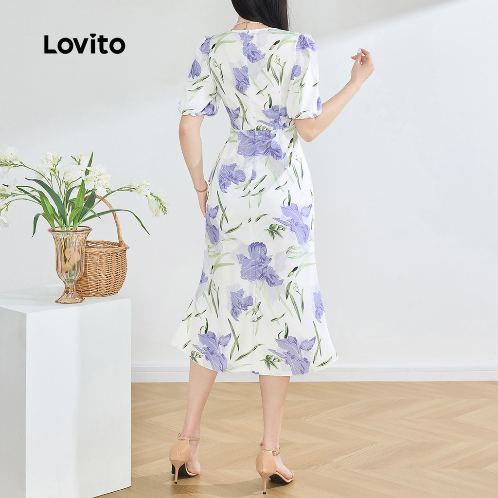 (Trendy) Lovito Vestido EleganteVerão/Primavera Vestido Multicolorido Para Mulheres L134LD397 - Women Clothes