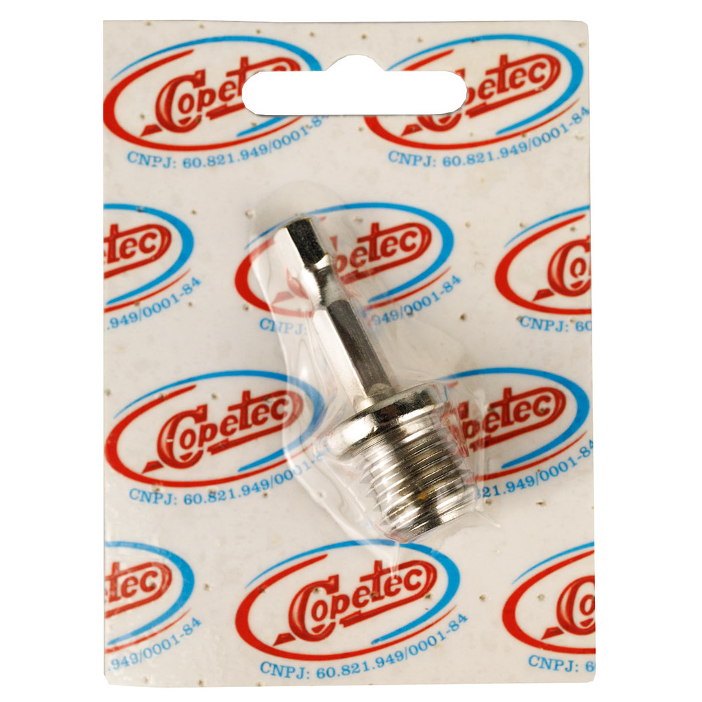 Eixo Adaptador Sextavado Copetec para Furadeira e Parafusadeira - 6,5mm x Rosca 14mm