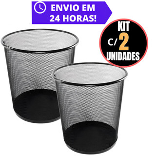 Lixeira Metal 10 Litros Aramado Cesto Lixo Reforçado Para Escritorio Casa Quarto Lixeira …
