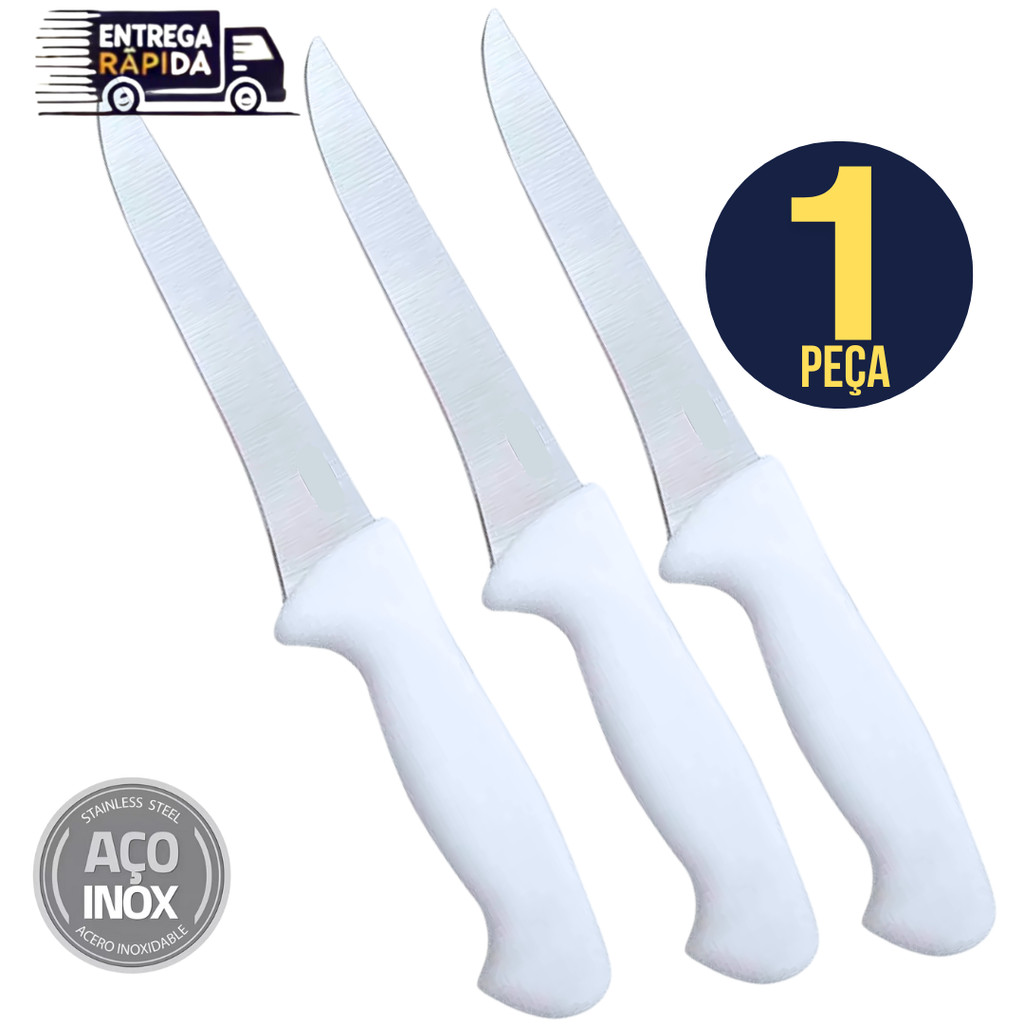 Conjunto 04 Facas 6" Linha Top Chef Profissional Restaurantes e Açougueiros Variáveis Utilidades Inox Premium