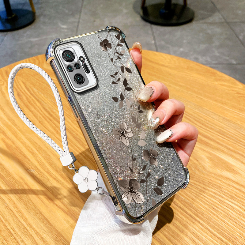 Para Xiaomi Redmi Note 10 10S 10T 4G 5G Pro MAX Poco M3 M5S Planta De Videira De Escalada Com Flor Pendurada Corda Capa em Oferta na Shopee