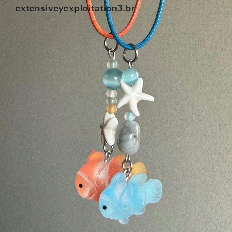 EP-Moda Vintage Bonito Peixe-Palhaço Pingente Colares Para Mulheres Homens Versátil Simples Legal Casal Gargantilha Cola em Oferta na Shopee