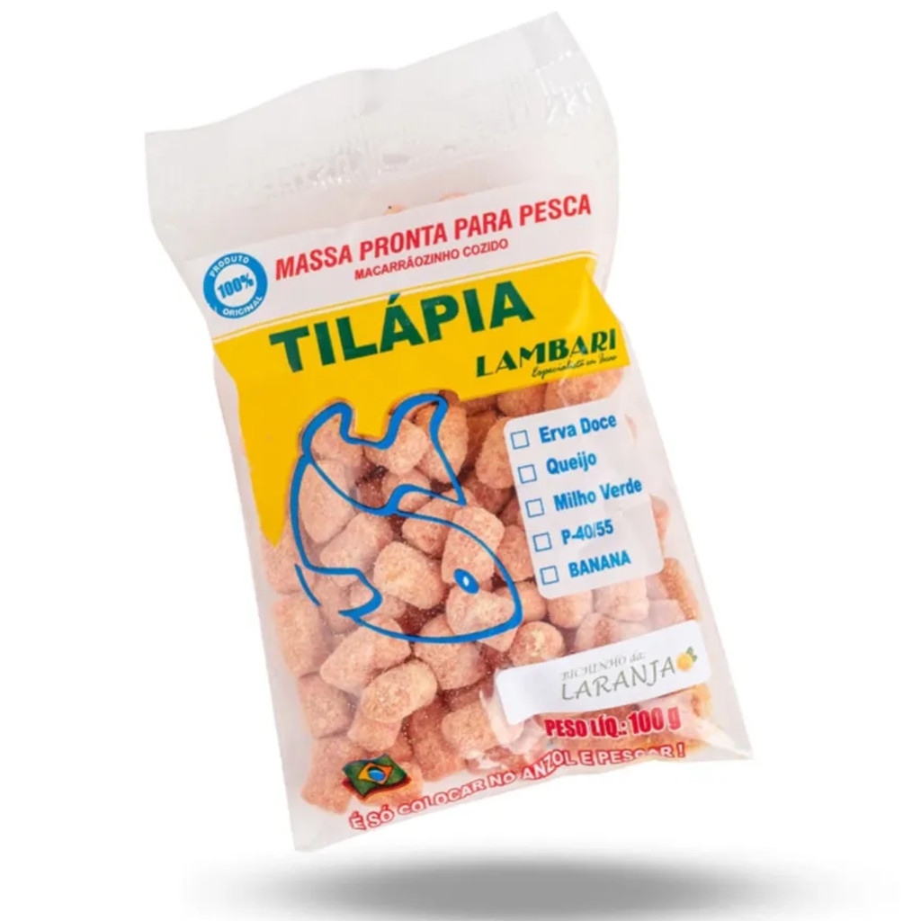 Massa Pronta  para Pescar Tilápia Bichinho da Laranja 100g