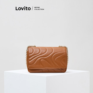 (Lovito Refine) Elegante bolsa metal texturizado para mulheres L111FD033 em Oferta na Shopee