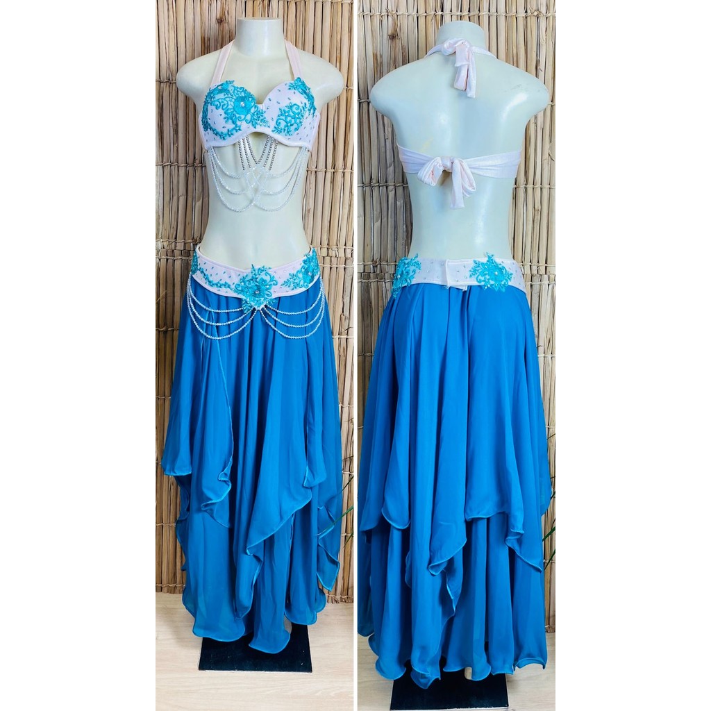 [Liquidação] Dança do Ventre Traje  Bordado Completo - Pronta Entrega - TPCL-560