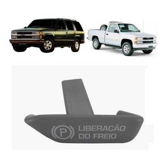 Botão Maçaneta Freio De Mão Silverado Grand Blazer Cinza