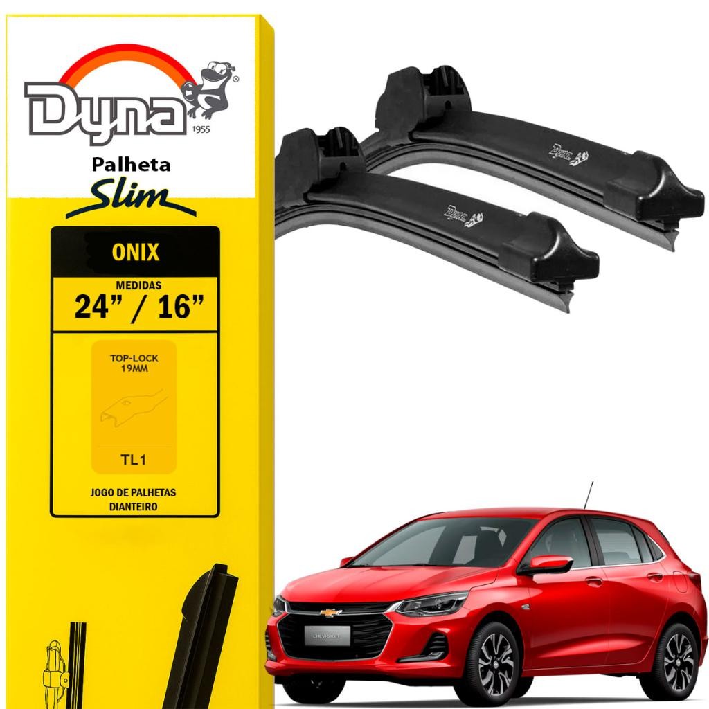 Kit palheta parabrisa dianteiro Onix 2019 em diante Original Dyna Funcionamento Silencioso em Oferta na Shopee