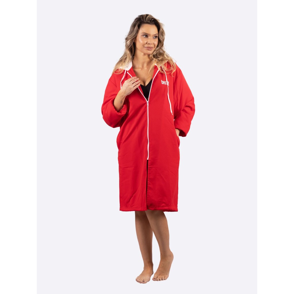 Roupão De Natação Best Fit Adulto Vermelho