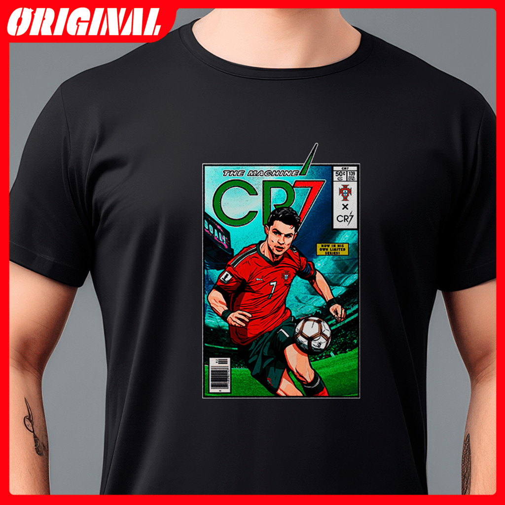 Camisa Camiseta Lançamento Cristiano Ronaldo CR7 Camiseta Básica 100% Algodão Robozão Portugal 02