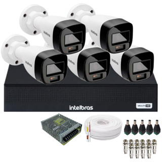 Kit 5 Câmeras Imagem Coloridas 1120b Full Color Intelbras Dvr Intelbras 08 Canais 1108-c S/Hd em Oferta na Shopee