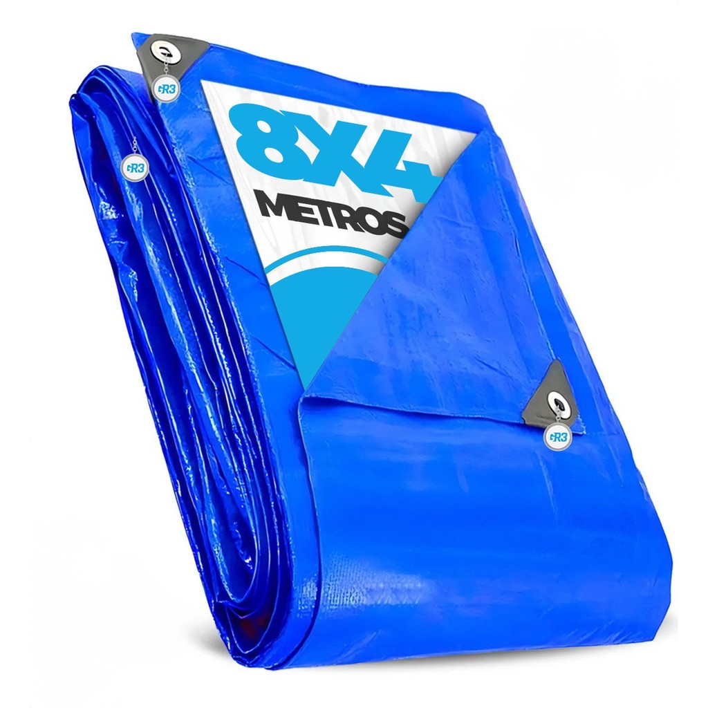 LONA PLASTICA 8X4 IMPERMEÁVEL REFORÇADA COBRIR PISCINA PROTEÇÃO TOLDO TENDA CAMPING GARAGEM CONSTRUÇÃO BARCO MULTIUSO